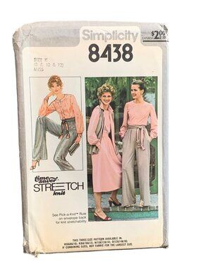 Simplicity 8438 Misses Shirt Skirt Pant Vest Sewing Pattern Size 8-10-12 Uncut